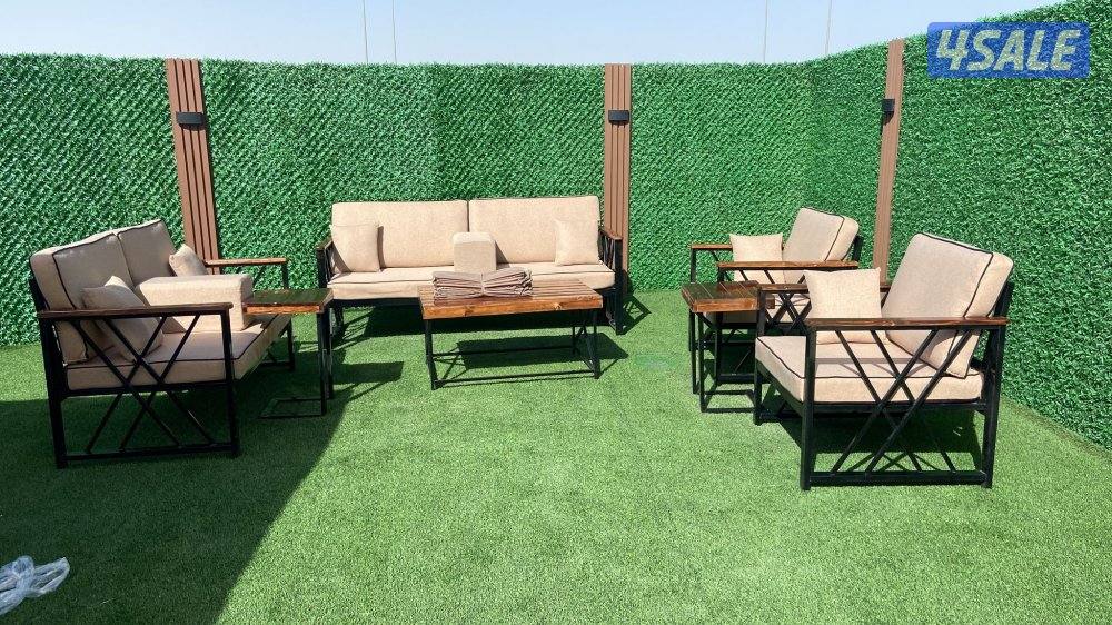 اطقم كراسي خشب كراسي حديد ملكي7