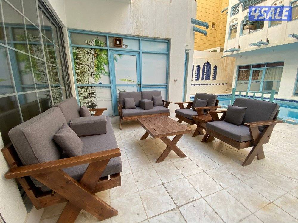 اطقم كراسي خشب كراسي حديد ملكي15