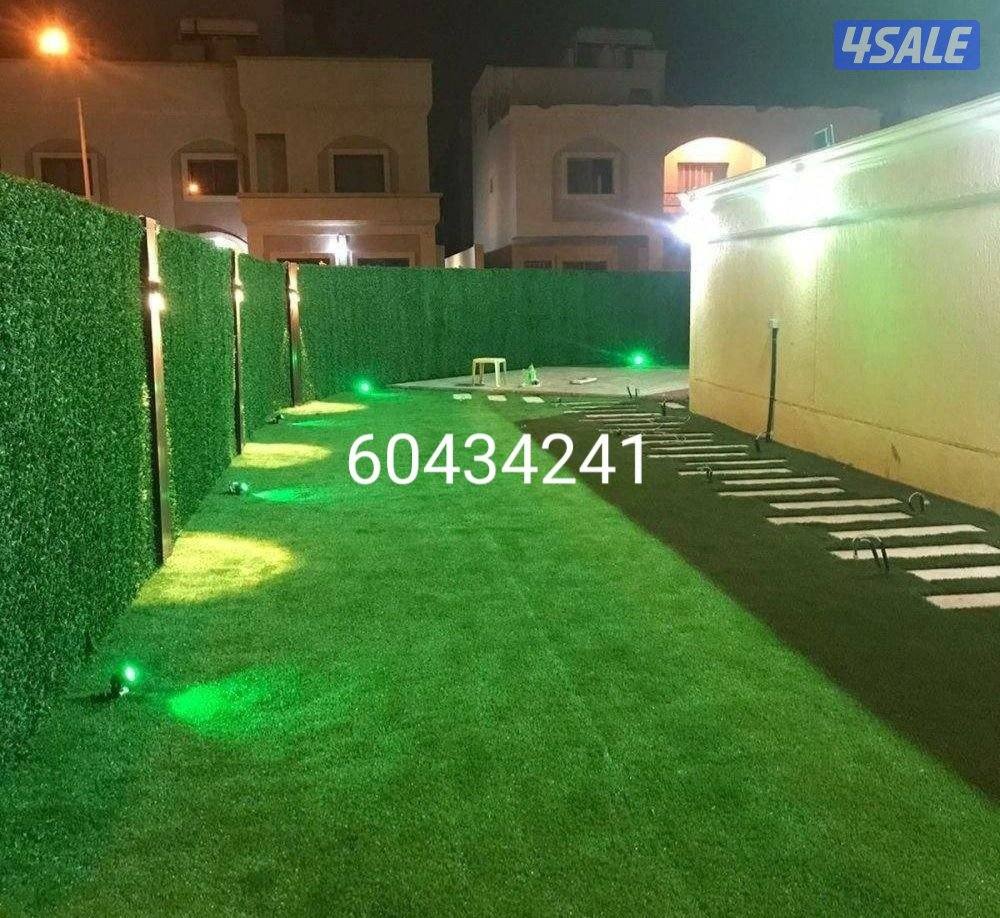 تنسيق حدائق تركيب السور التركي تركيب الثيل الصناعي زراعه الثيل الطبيعي6