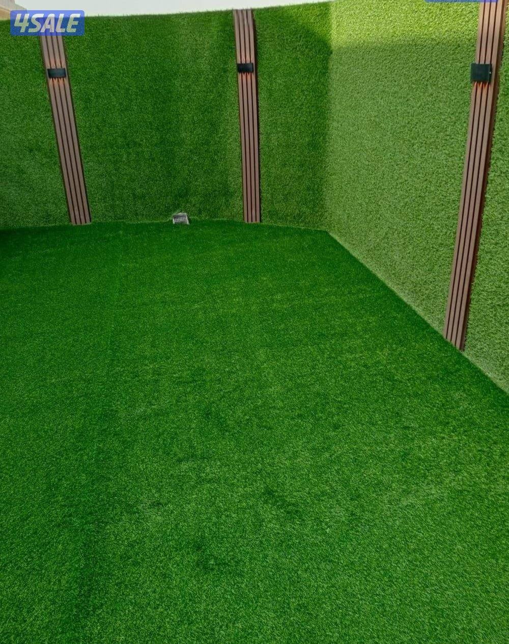 تنسيق حدائق تركيب السور التركي تركيب الثيل الصناعي زراعه الثيل الطبيعي8