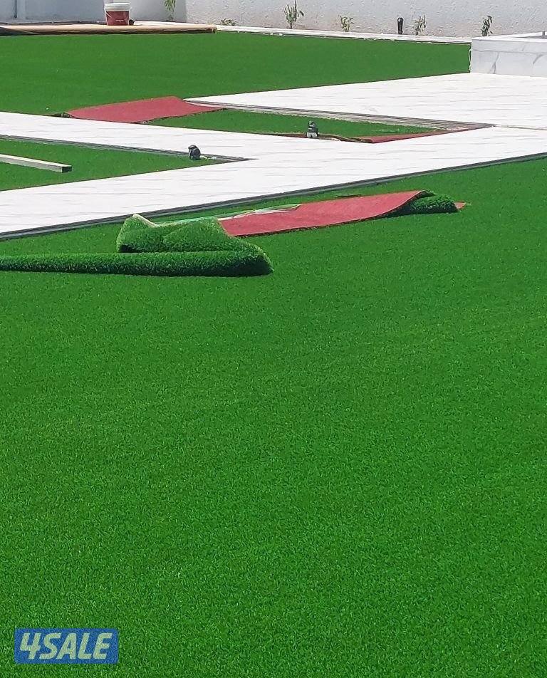 تنسيق حدائق تركيب السور التركي تركيب الثيل الصناعي زراعه الثيل الطبيعي14