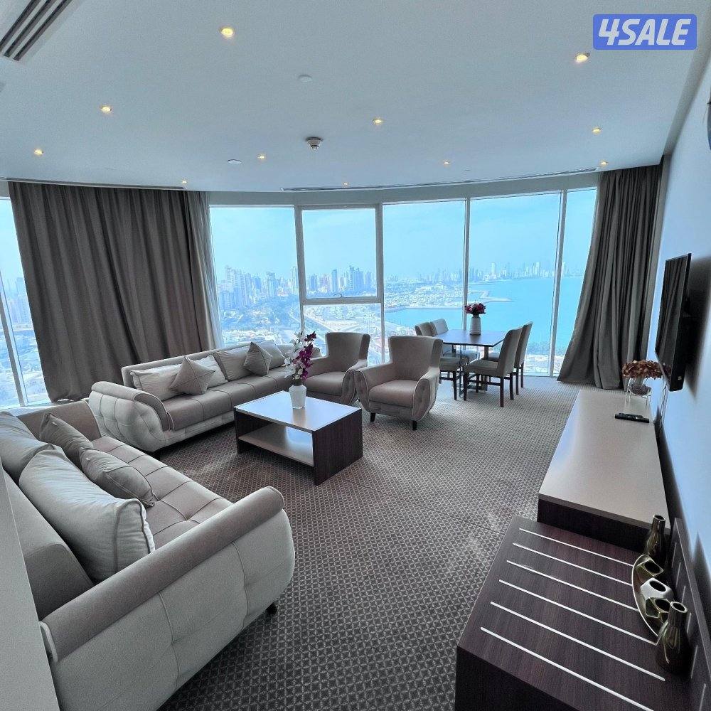 شقق مفروشة إطلالة بحرية للإيجار في السالمية قطعة 70