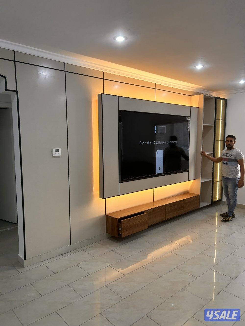 ديكورات خشب 🪵 بديل خشب ورق جدران بديل شيبورد باركيه وجارات جبس بورد ☎️2