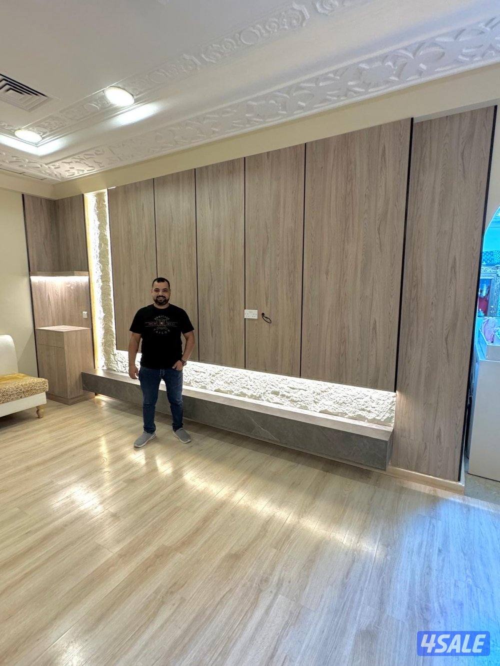 ديكورات خشب 🪵 بديل خشب ورق جدران بديل شيبورد باركيه وجارات جبس بورد ☎️11