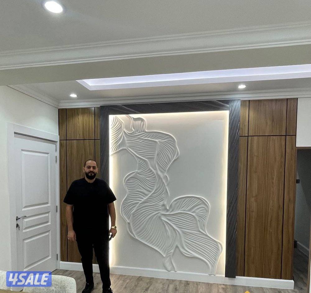 ديكورات خشب 🪵 بديل خشب ورق جدران بديل شيبورد باركيه وجارات جبس بورد ☎️13