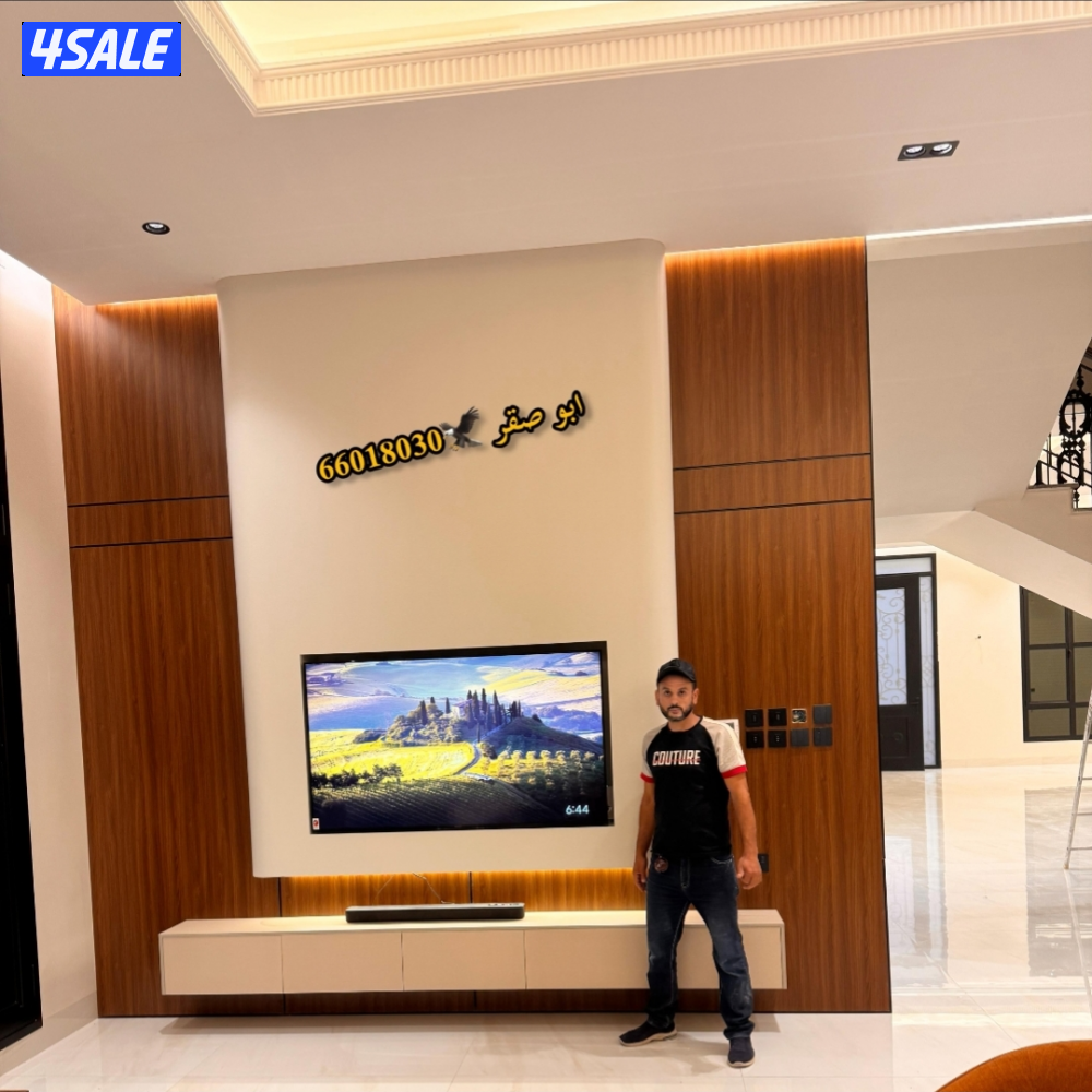 اعمال الديكور وجارات خشب ملامين ورق جدران بديل الرخام اصباغ3