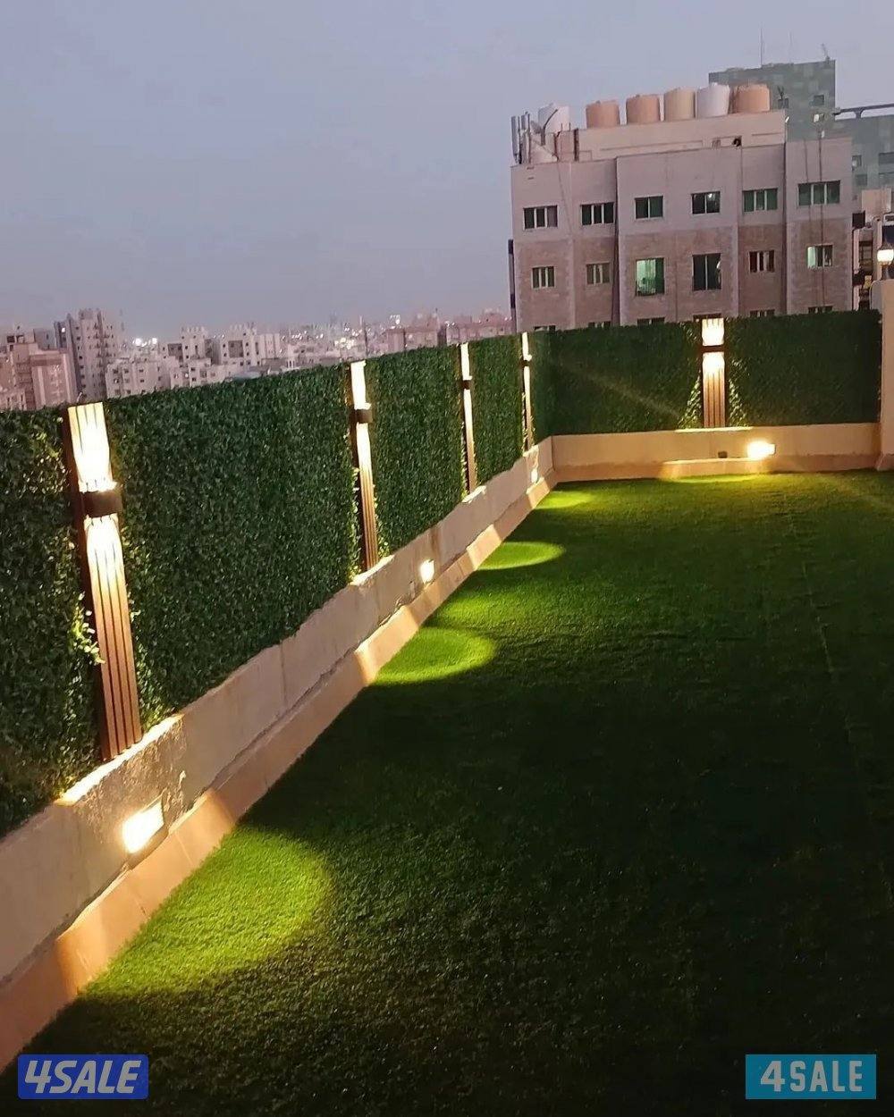 تركيب السياج التركي الأصلي وتركيب الثيل الصناعي وقص الأشجار5