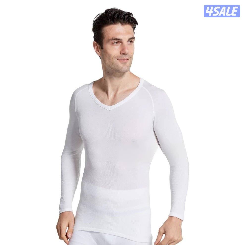 تيشيرت داخلي حراري ضاغط للرجال لتدفئة الجسم ابيض- 0171