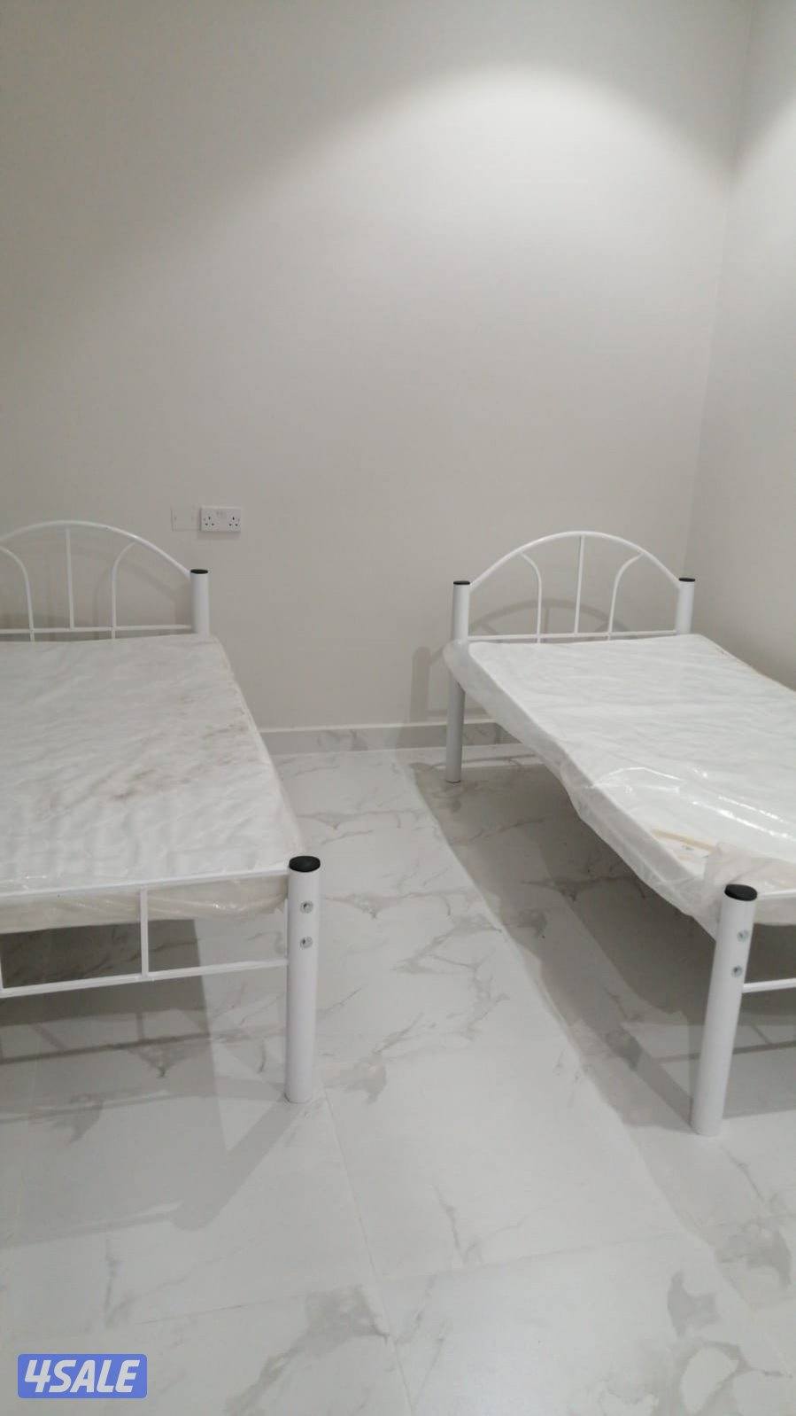 سراير حديد دورين للعمالة المنزليه بفرشات طبيه1