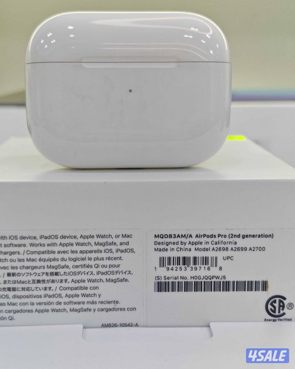 ابل ايربودز برو 2 لايتنينغ – Apple AirPods Pro 2 (Lightning) – MQD83AM12