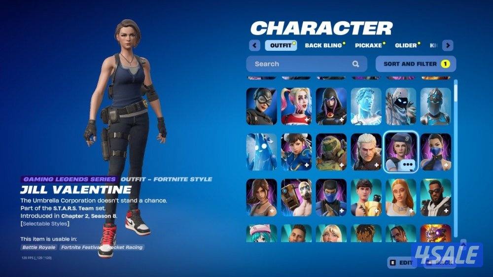 حساب فورت نايت 345 سكن شيطون + ترافيس سكوت + اكس كريتوس ايبك اساسي2