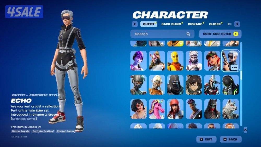 حساب فورت نايت 345 سكن شيطون + ترافيس سكوت + اكس كريتوس ايبك اساسي6