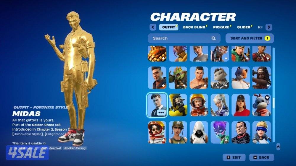 حساب فورت نايت 345 سكن شيطون + ترافيس سكوت + اكس كريتوس ايبك اساسي7