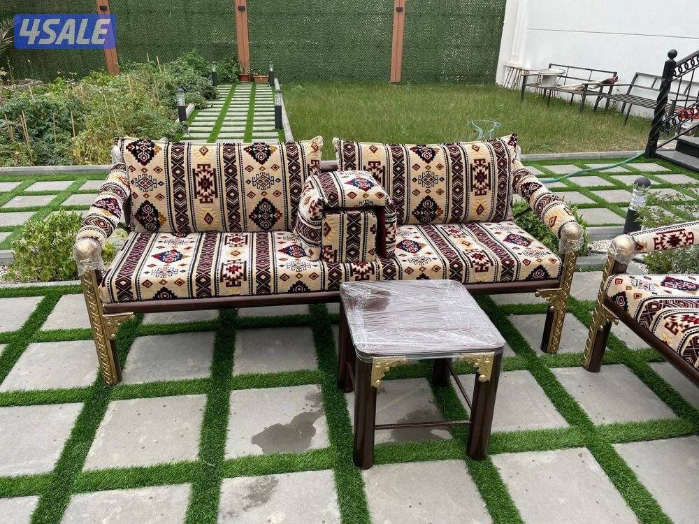 كراسي حديد ملكية + اطقم كراسي خشب سعودية 🇰🇼👑🇸🇦3