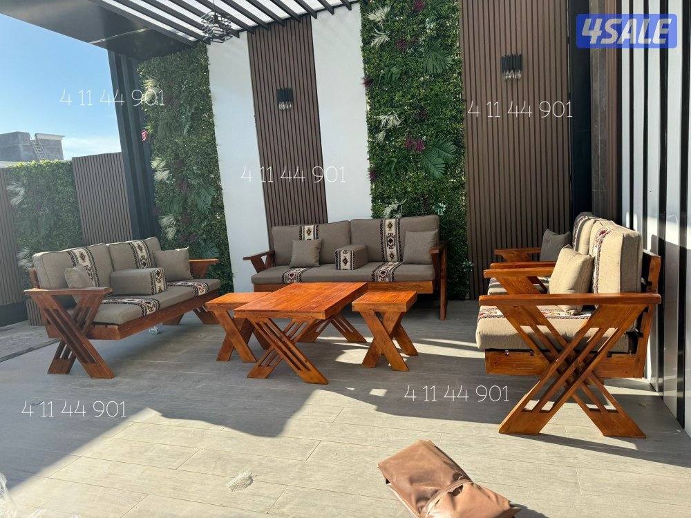 كراسي حديد ملكية + اطقم كراسي خشب سعودية 🇰🇼👑🇸🇦9