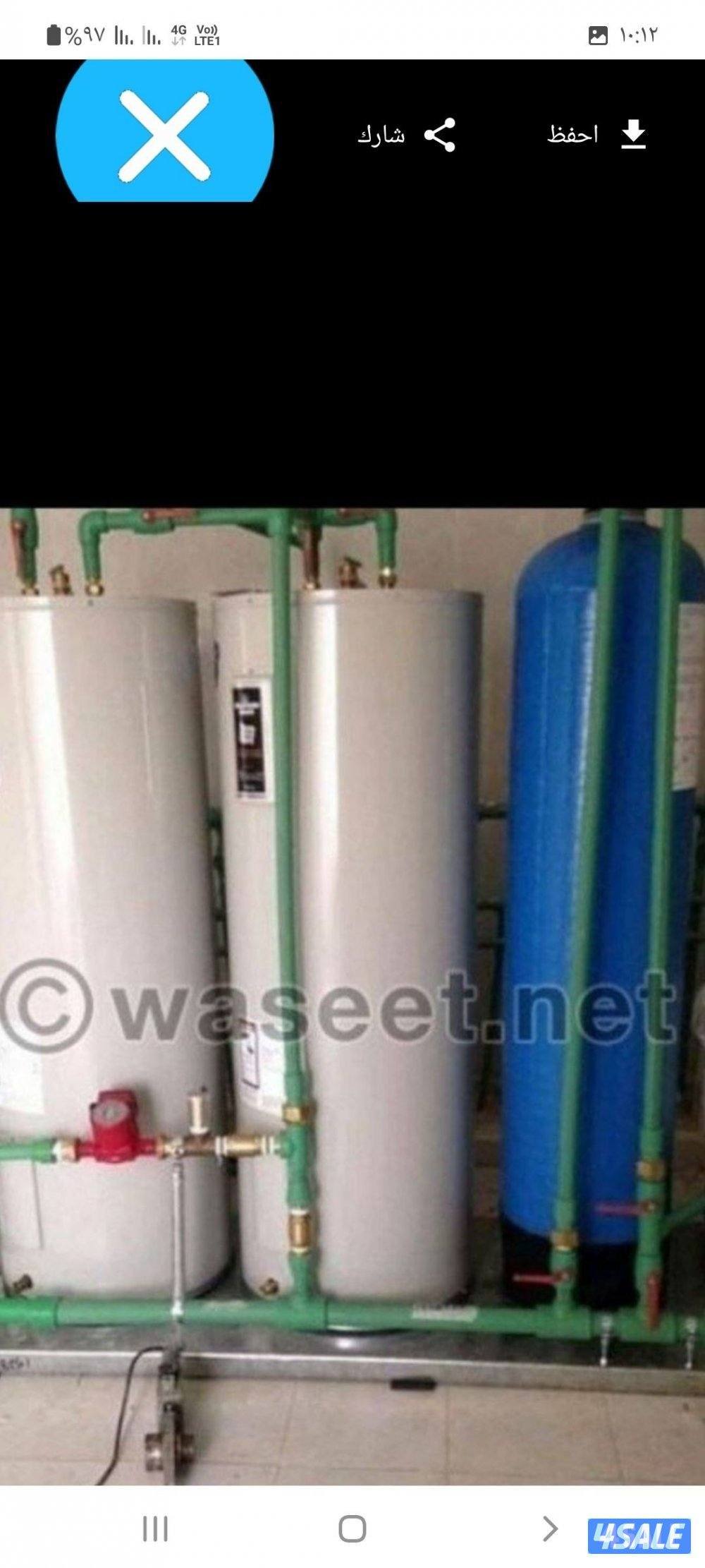 صيانه سخان المركزي خزانات مياه فلاتر مركزي9