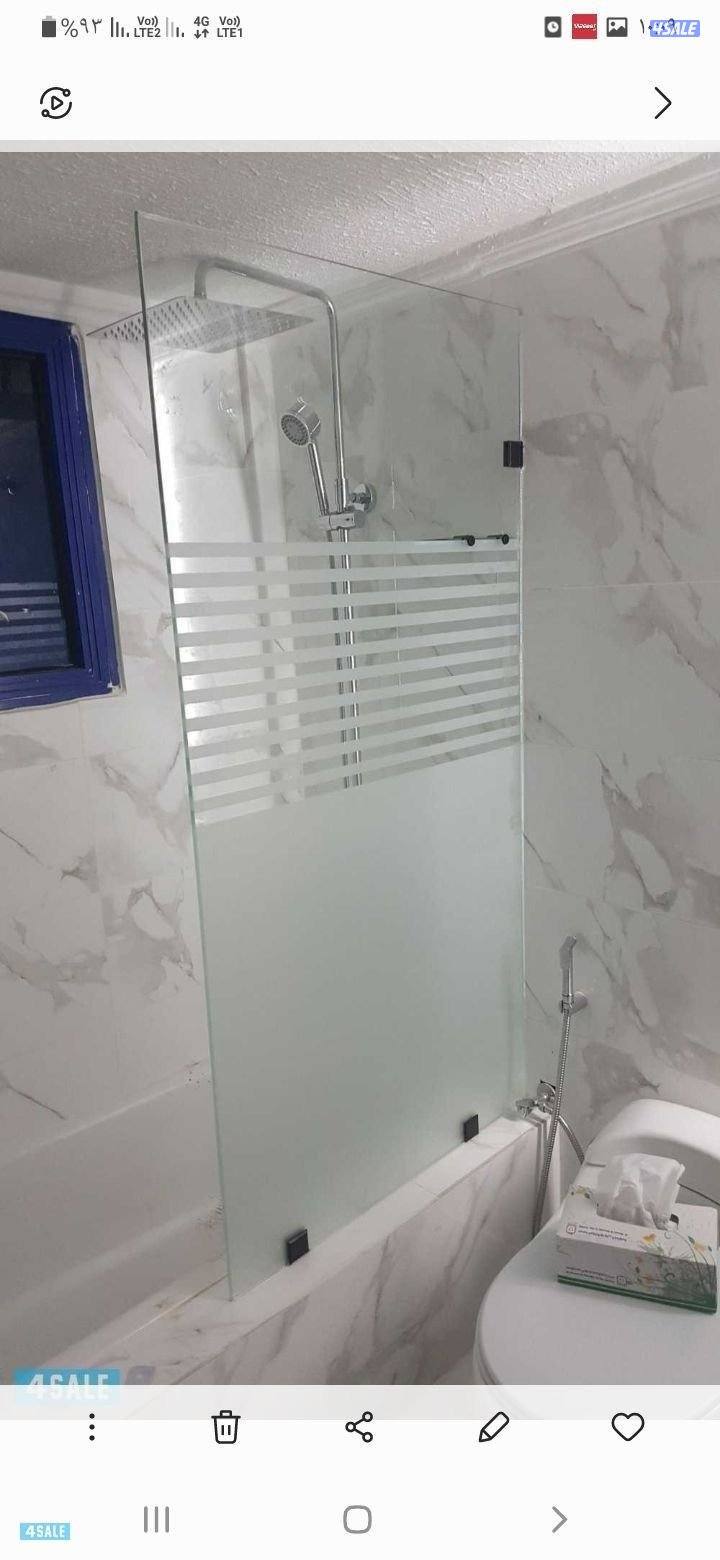 All kuwait Glass Door partion shower box and table glass Aluminum wind4
