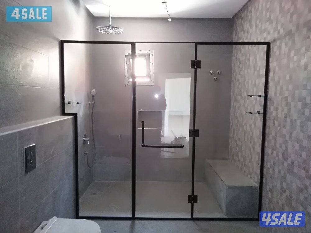 All kuwait Glass Door partion shower box and table glass Aluminum wind5