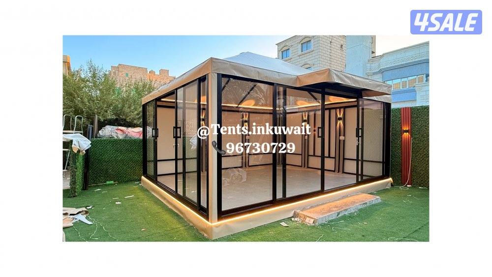 تفصال خيام ديوانية فك وتركيب & خيمة مضالات PVC  خشبي مضالات علومينيم0