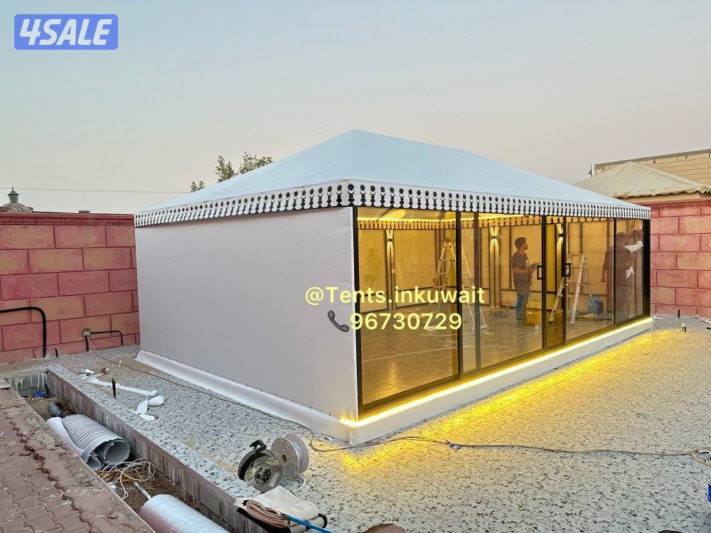 تفصال خيام ديوانية فك وتركيب & خيمة مضالات PVC  خشبي مضالات علومينيم3