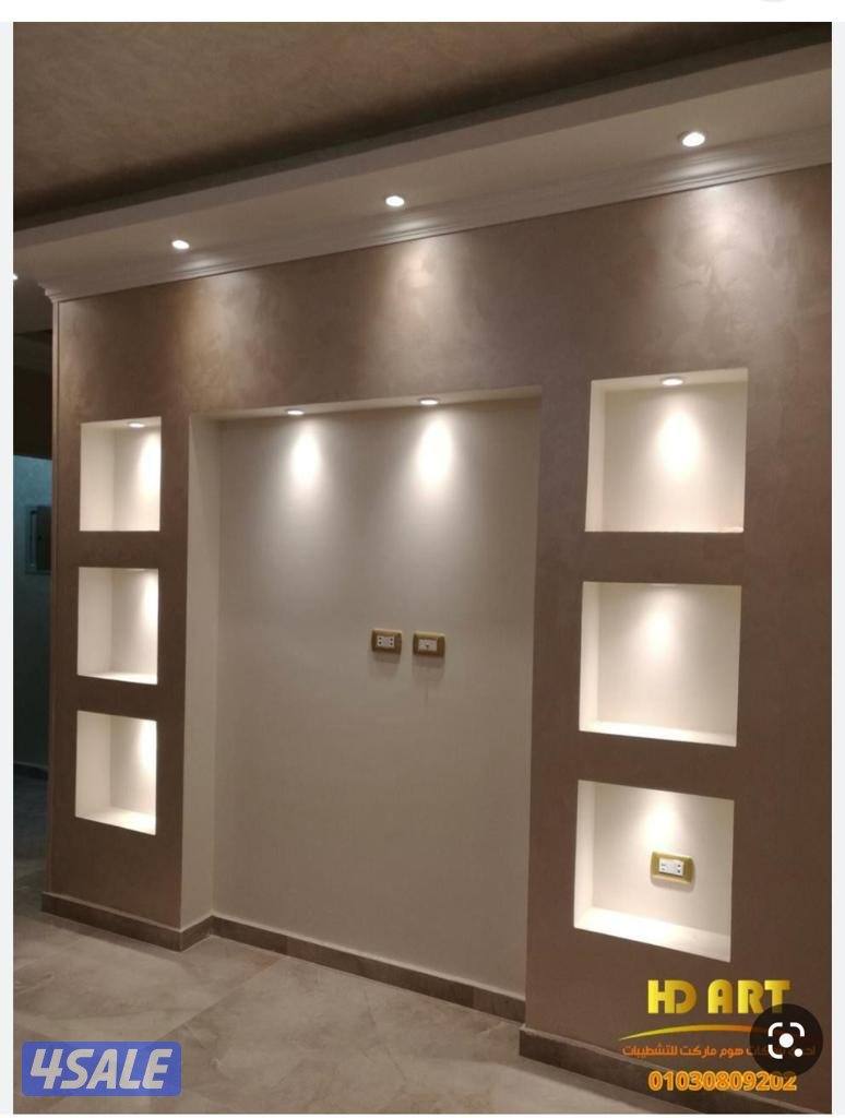 معلم جبسم بورد، سقف ٦٠×٦٠ ، سمنت بورد، باب خشب ، باب اكورديون5