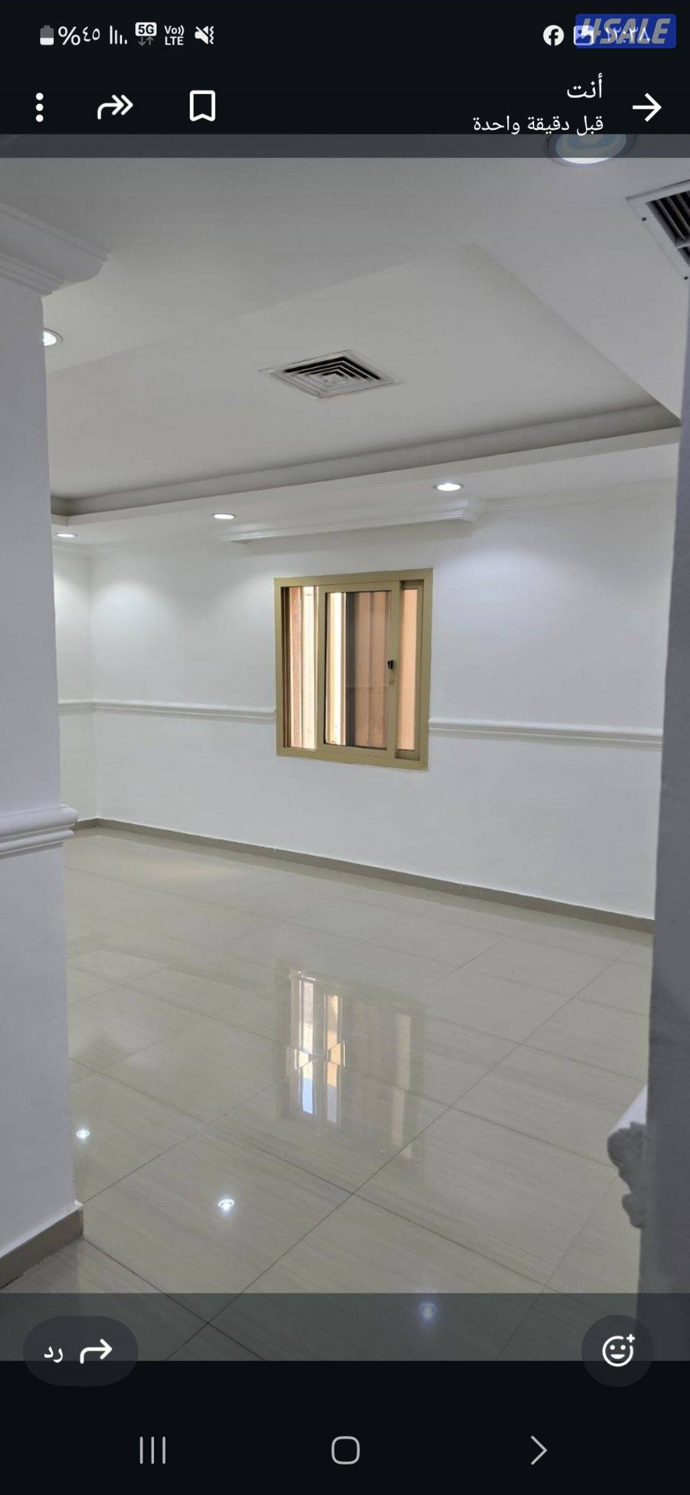 يوجد شقتين متقابلتين ٣ غرف و صالة في جابر الأحمد قريبه جدا من الخدمات0