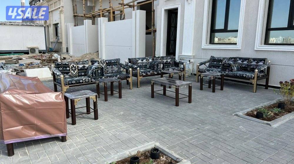 كراسي حديد ملكي اطقم كراسي خشب2