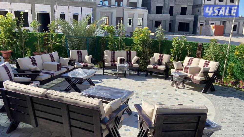 كراسي حديد ملكي اطقم كراسي خشب7