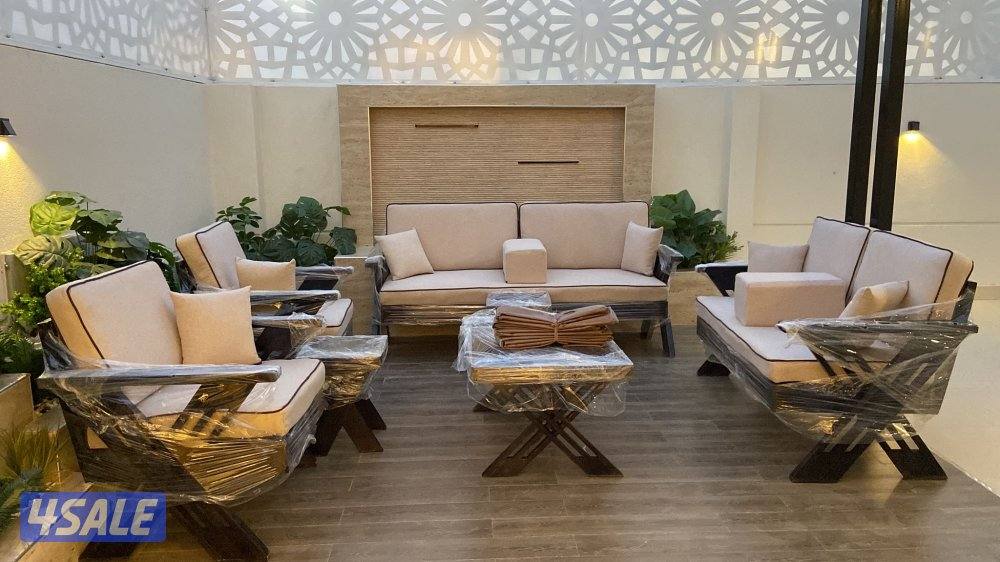 كراسي حديد ملكي اطقم كراسي خشب15