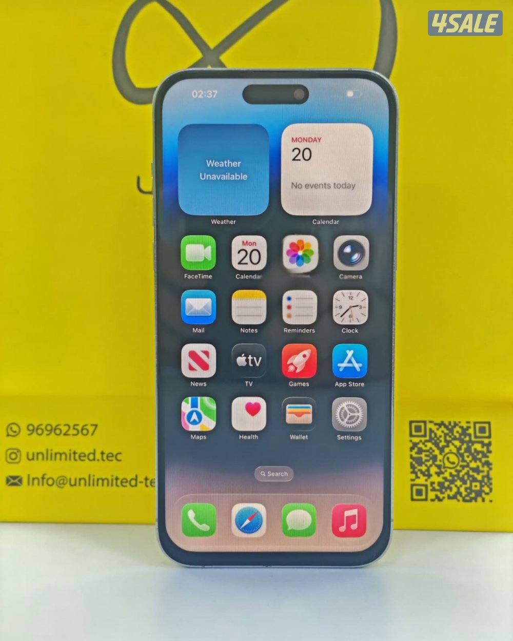 ايفون 14 برو ماكس فضي – iPhone 14 Pro Max Silver 256GB1