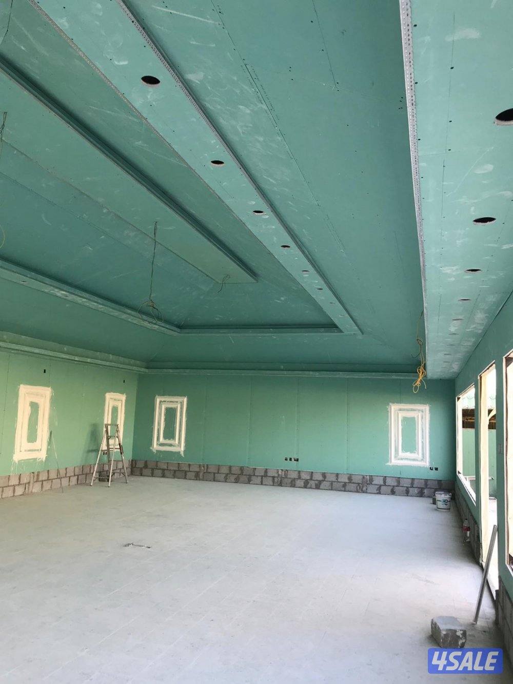 معلم جپسم بورد سيمنت بورد اؤ ديكور جپس بديل خشب قطان7