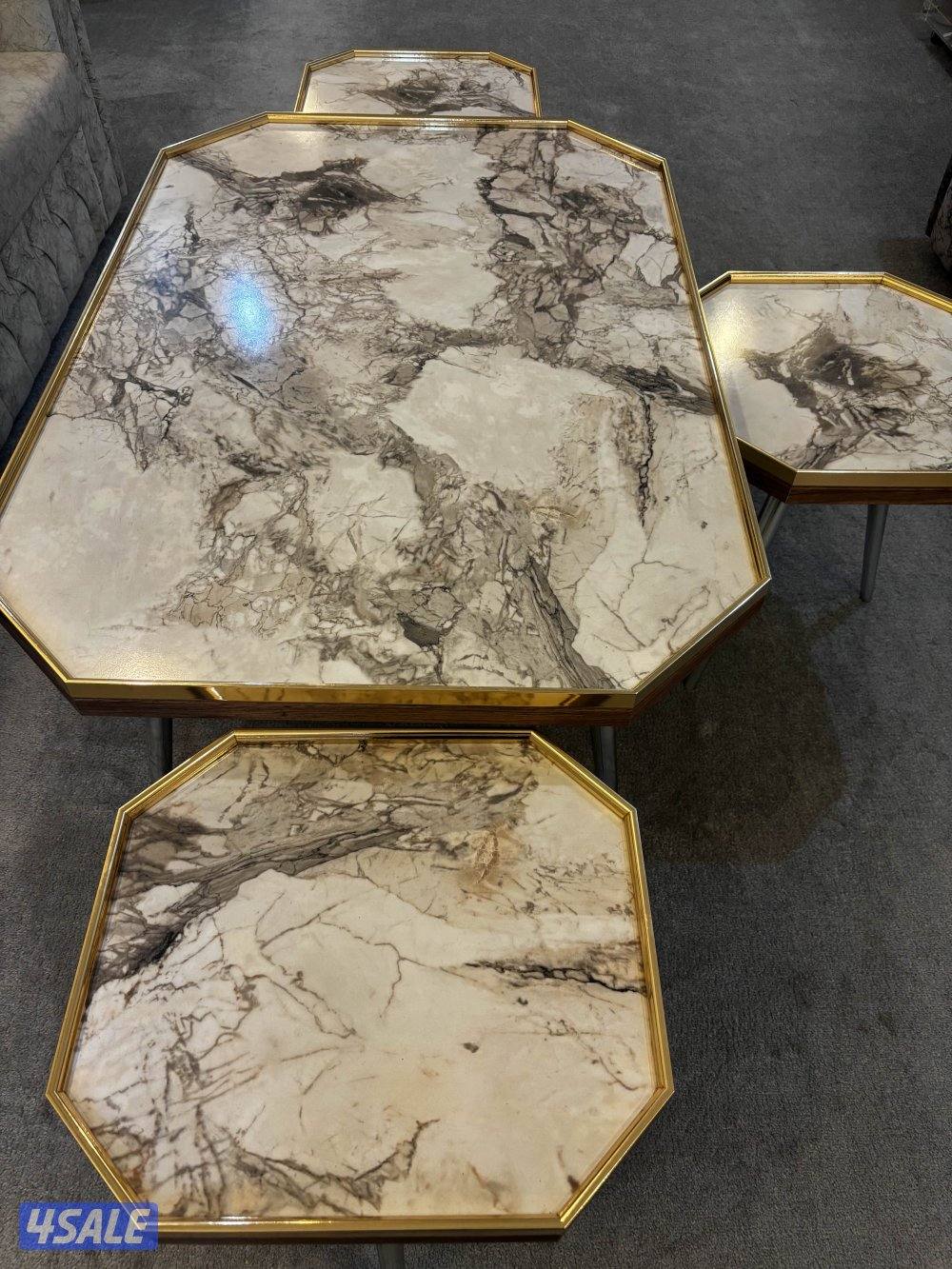 طاولات خشب رخام وطاولة تلفزيون0