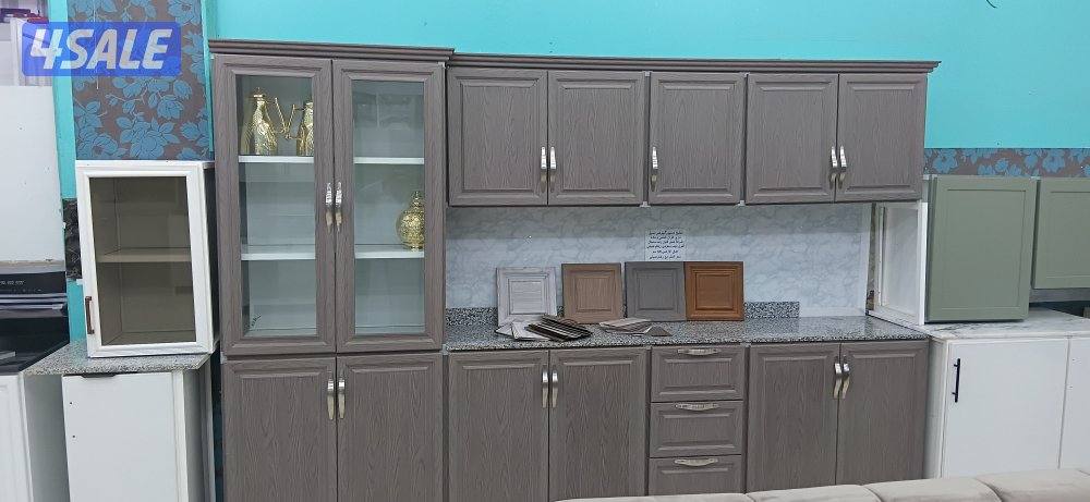 مطابخ ألومنيوم جاهزه بلمحل سنجال ودبل صبغ ناري ابتدا المتر من 55دينار2