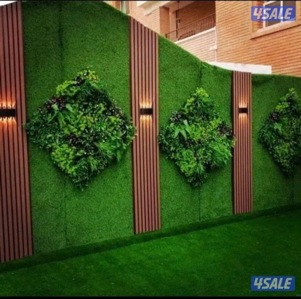 تنسيق حدائق تركيب ثيل صناعي وسور تركي وثيل طبيعي11