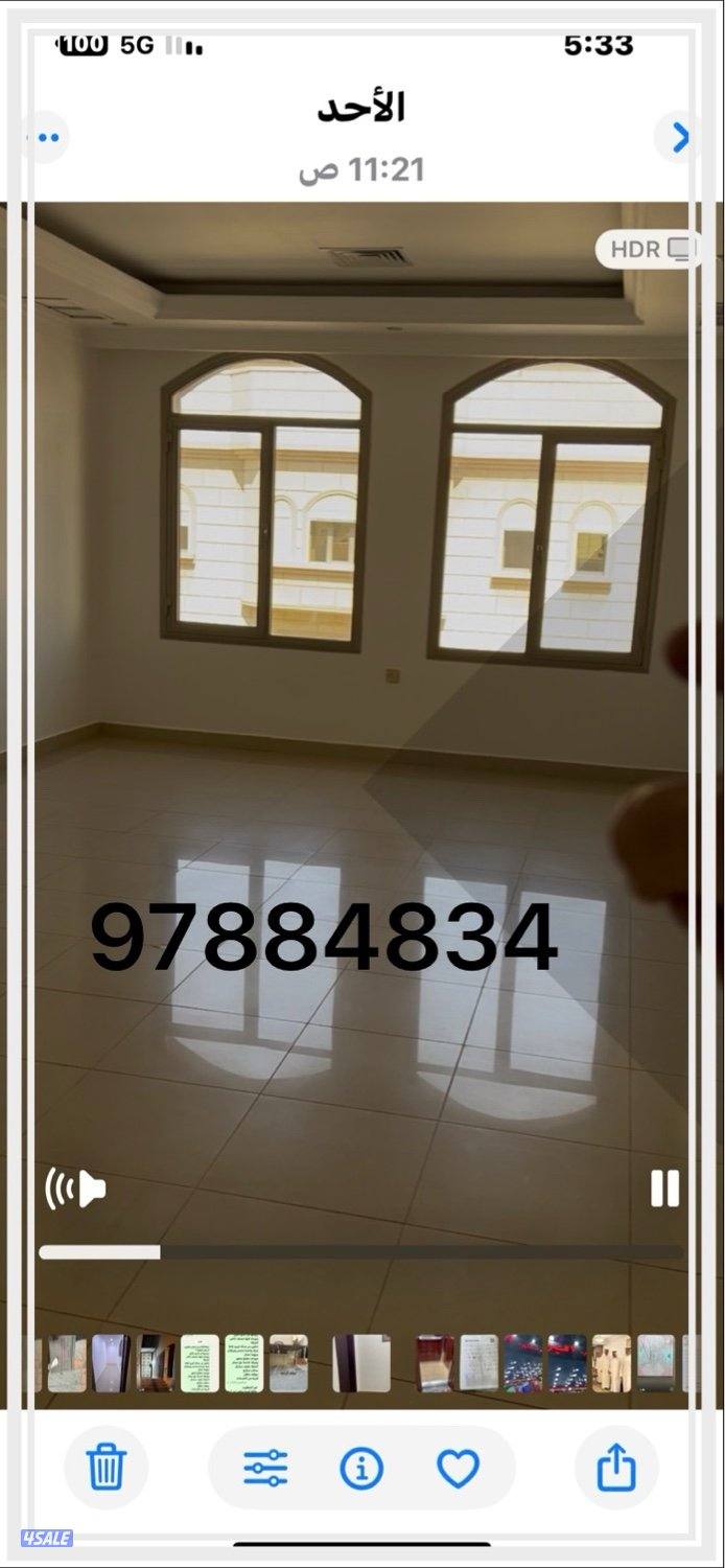 شقه سلام 3 غ 1 ماستر 2 غرفه بينهم حمام غ شغال مصعد سنترال موقف مضلل3