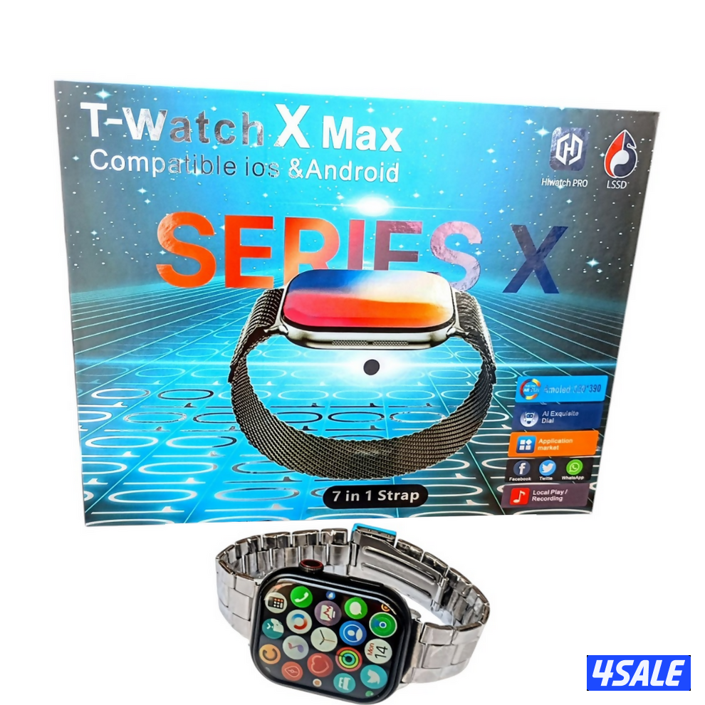 عرض ساعة T-Watch X Max مع ستاندين للتلفون1