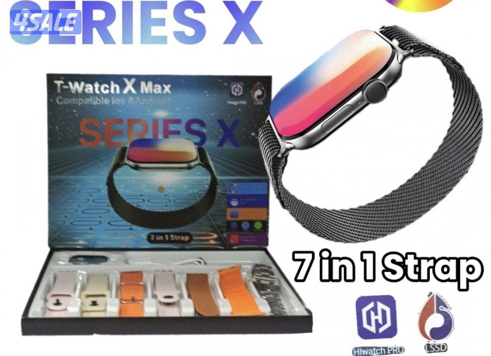 عرض ساعة T-Watch X Max مع ستاندين للتلفون4