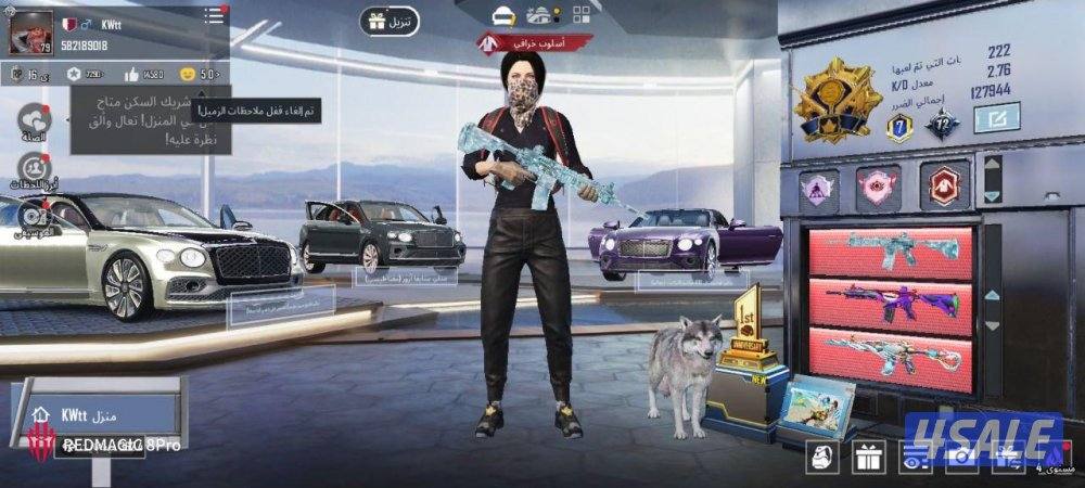 للبيع حساب ببجي النسخه العالميه ١٥٦ ميثك0