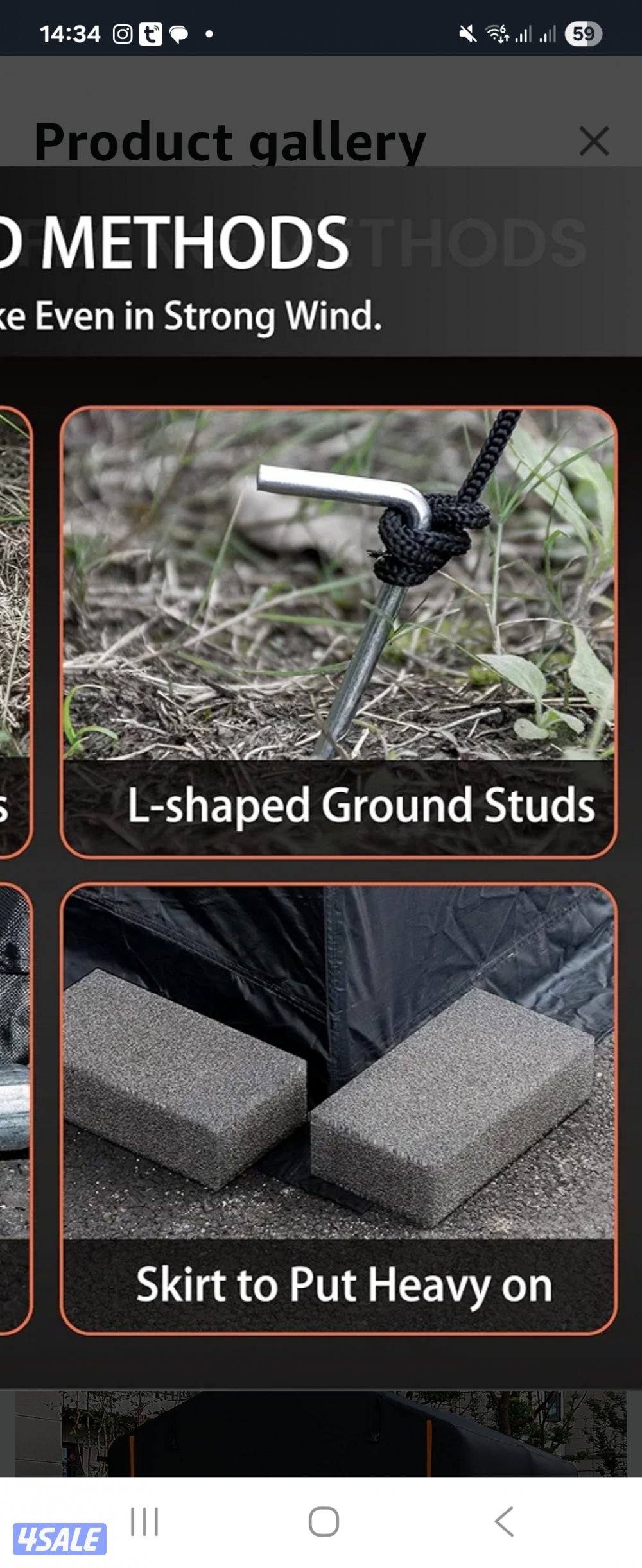 خيمة لتخزين السيكل، توفر حماية من الغبار والقطط وأشعة الشمس اللاهبة2