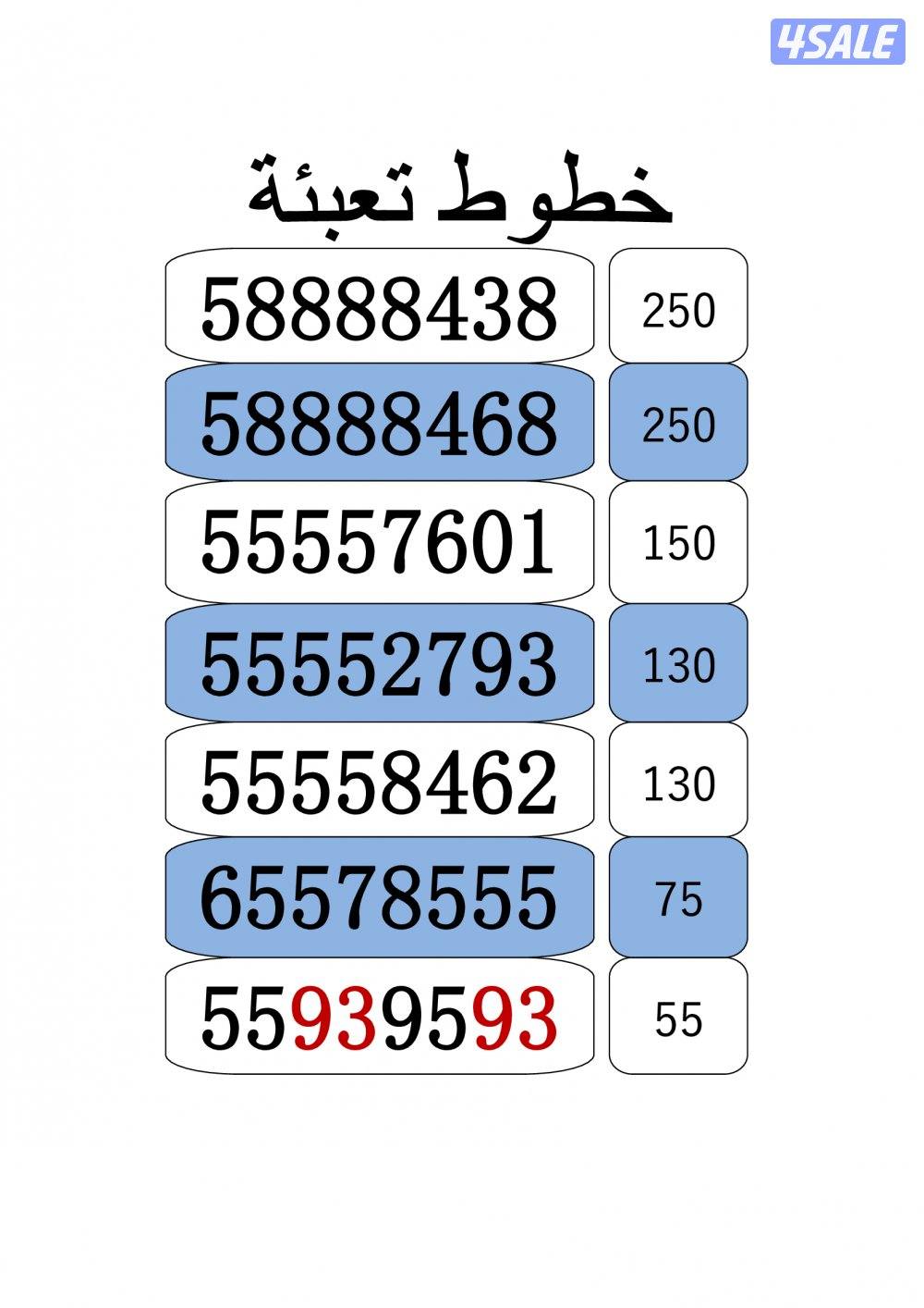 خطوط اوريدو مميزة تعبئة1