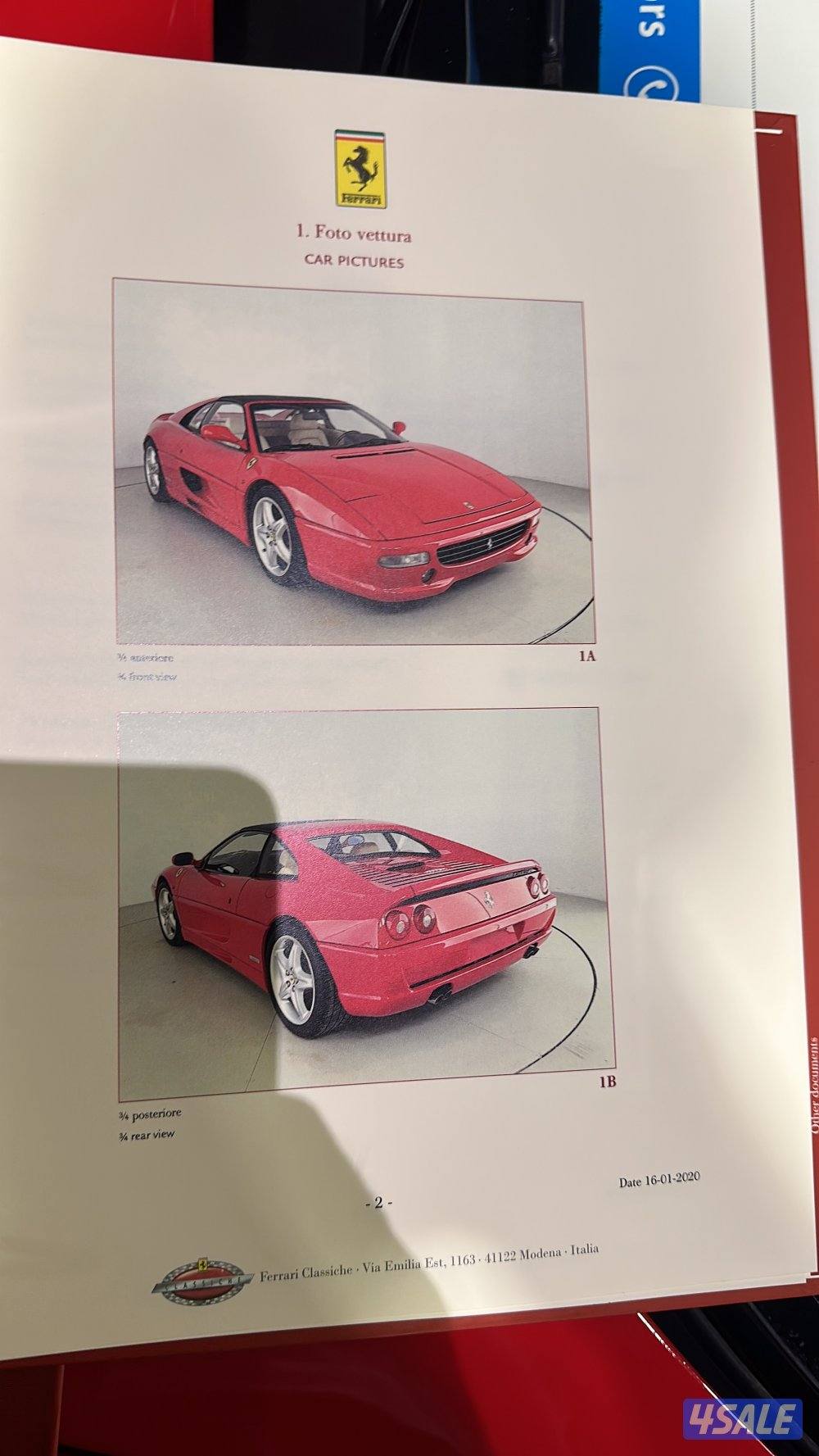 عداد ٢٧ الف قير عادي شهادة كلاسيكية من وكالة فيراري من إيطاليا14