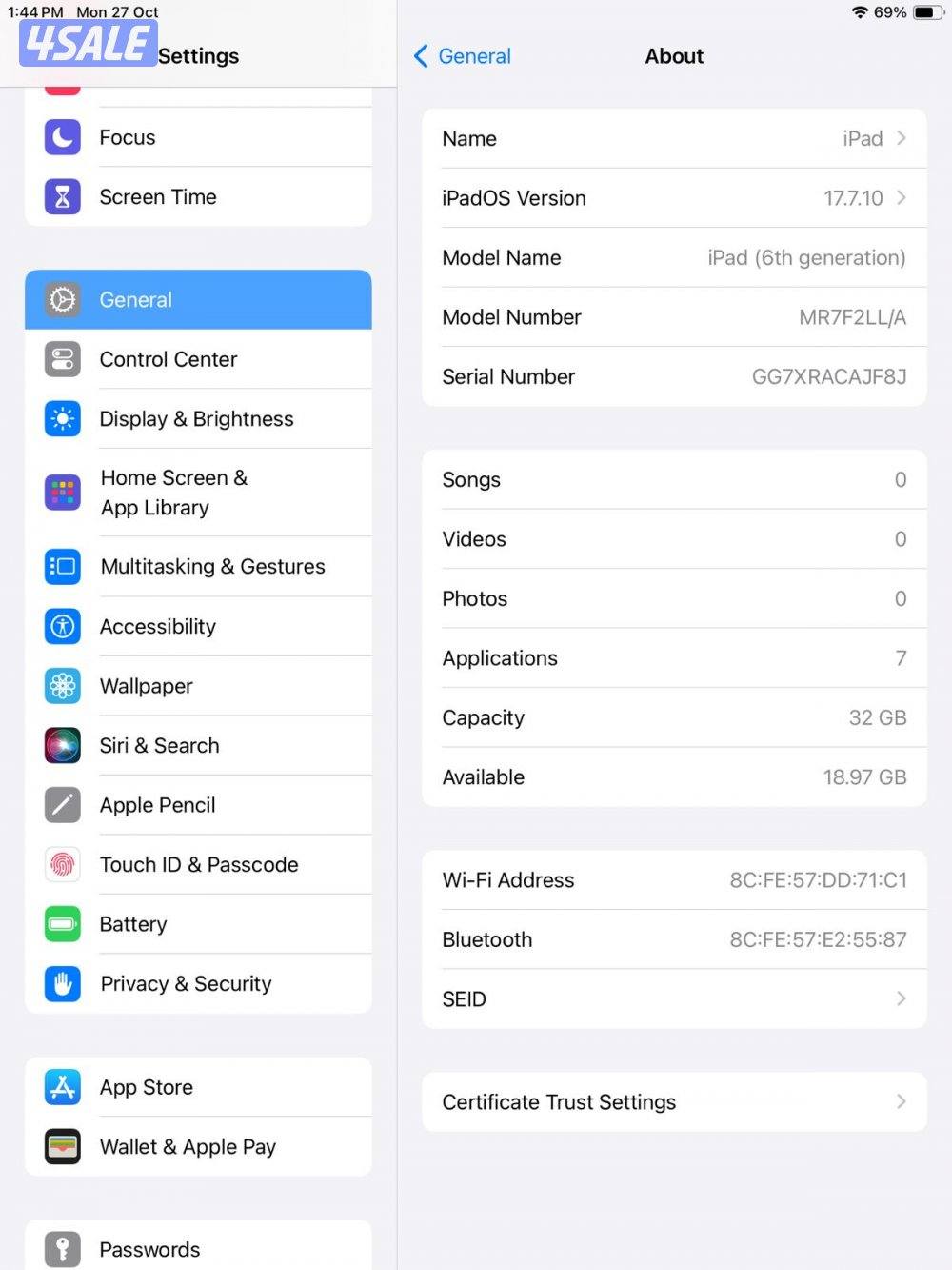 آيباد الجيل السادس – 32 جيجابايت – رمادي – iPad 6th 32GB Gray1