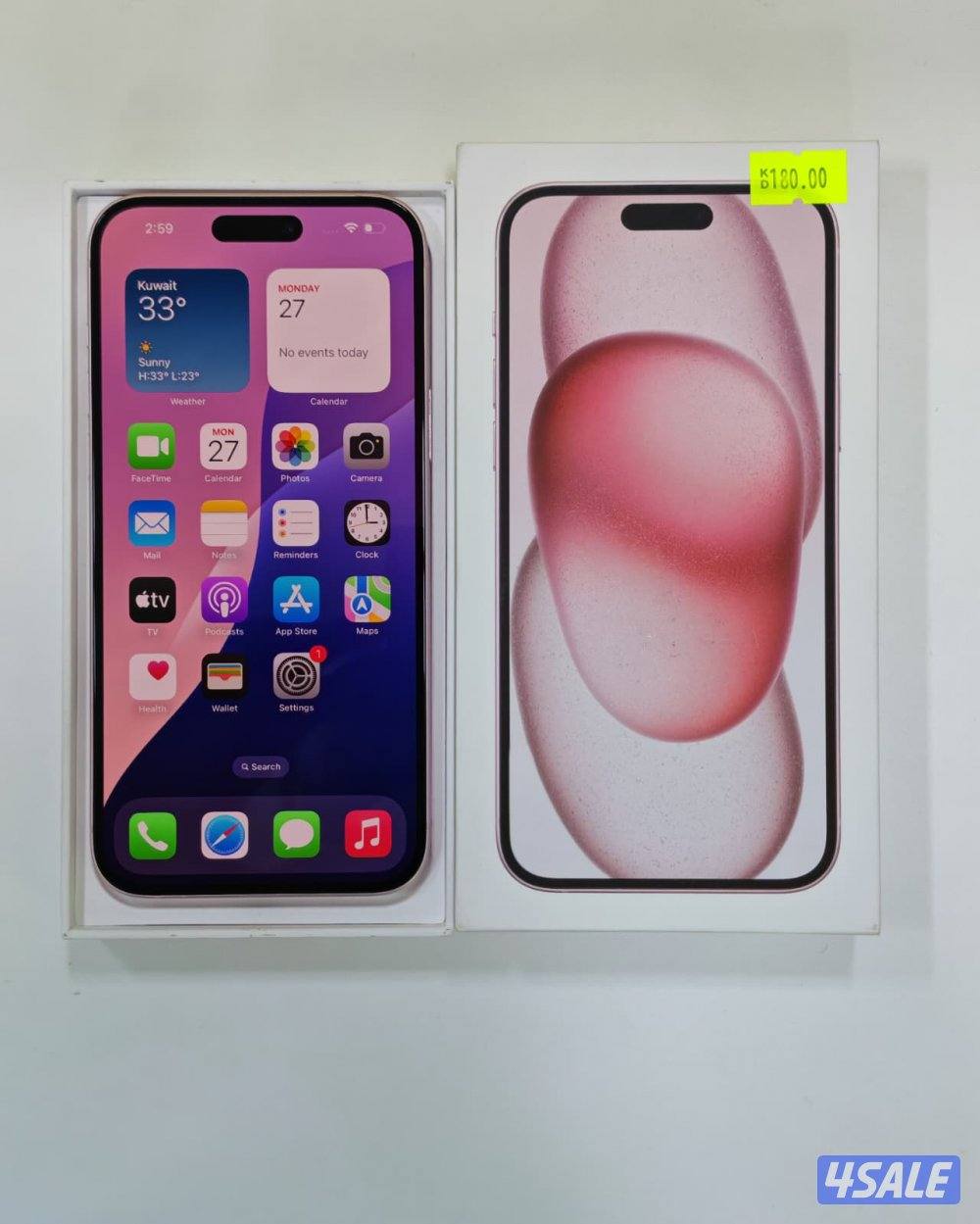 ايفون 15 بلس – 128 جيجابايت – وردي – iPhone 15 Plus 128GB Pink 94%8