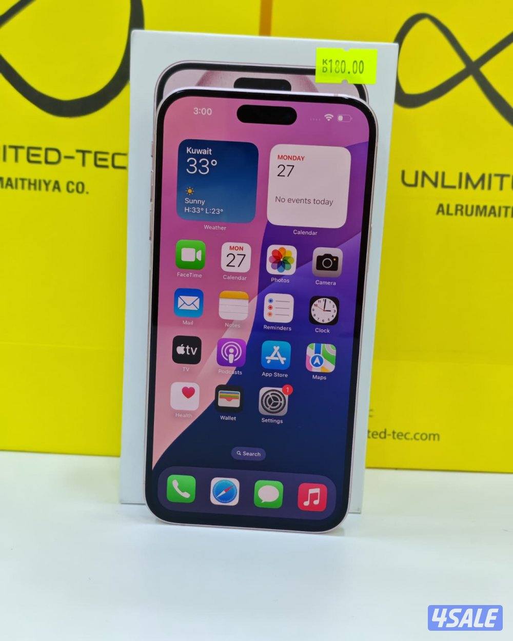 ايفون 15 بلس – 128 جيجابايت – وردي – iPhone 15 Plus 128GB Pink 94%9
