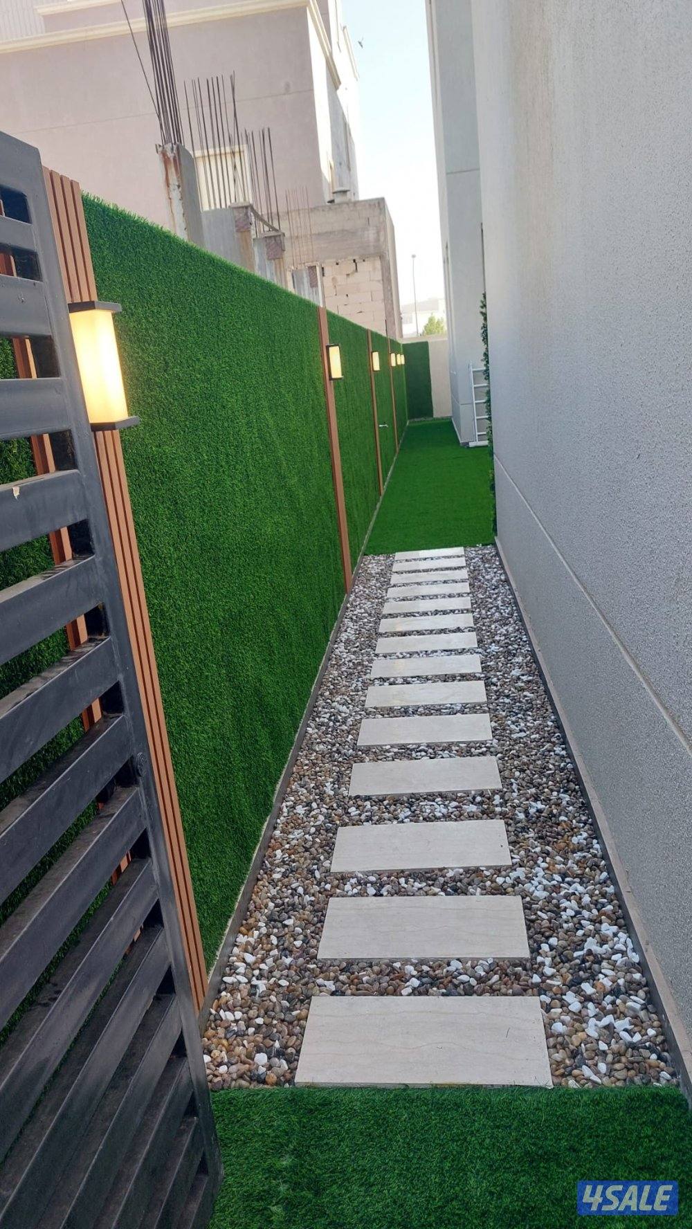 تنسيق حدائق وتيل صناعي وطبيعي وشبكات الري عادي اوتوماتيك بلاط متداخل2