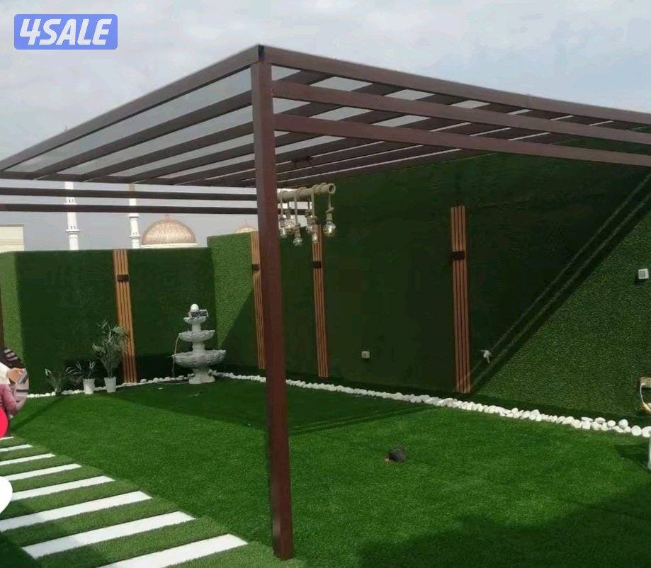 تنسيق حدائق وتيل صناعي وطبيعي وشبكات الري عادي اوتوماتيك بلاط متداخل4