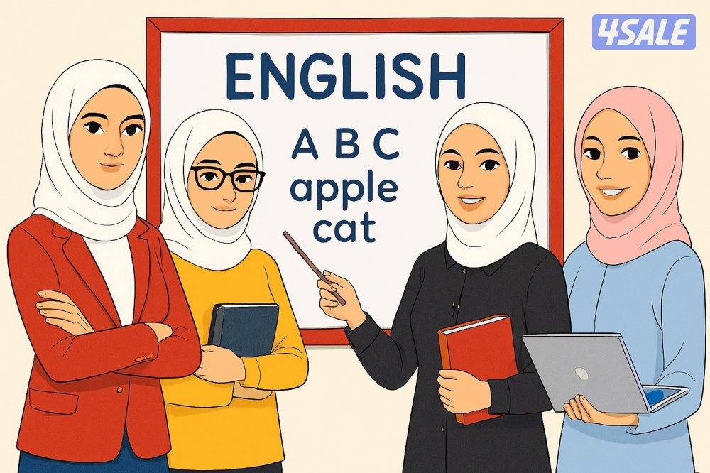 هل تبحث مدرسه لغه مدرسات لغة إنجليزيةمتخصصات لجميع المستويات و المناطق2