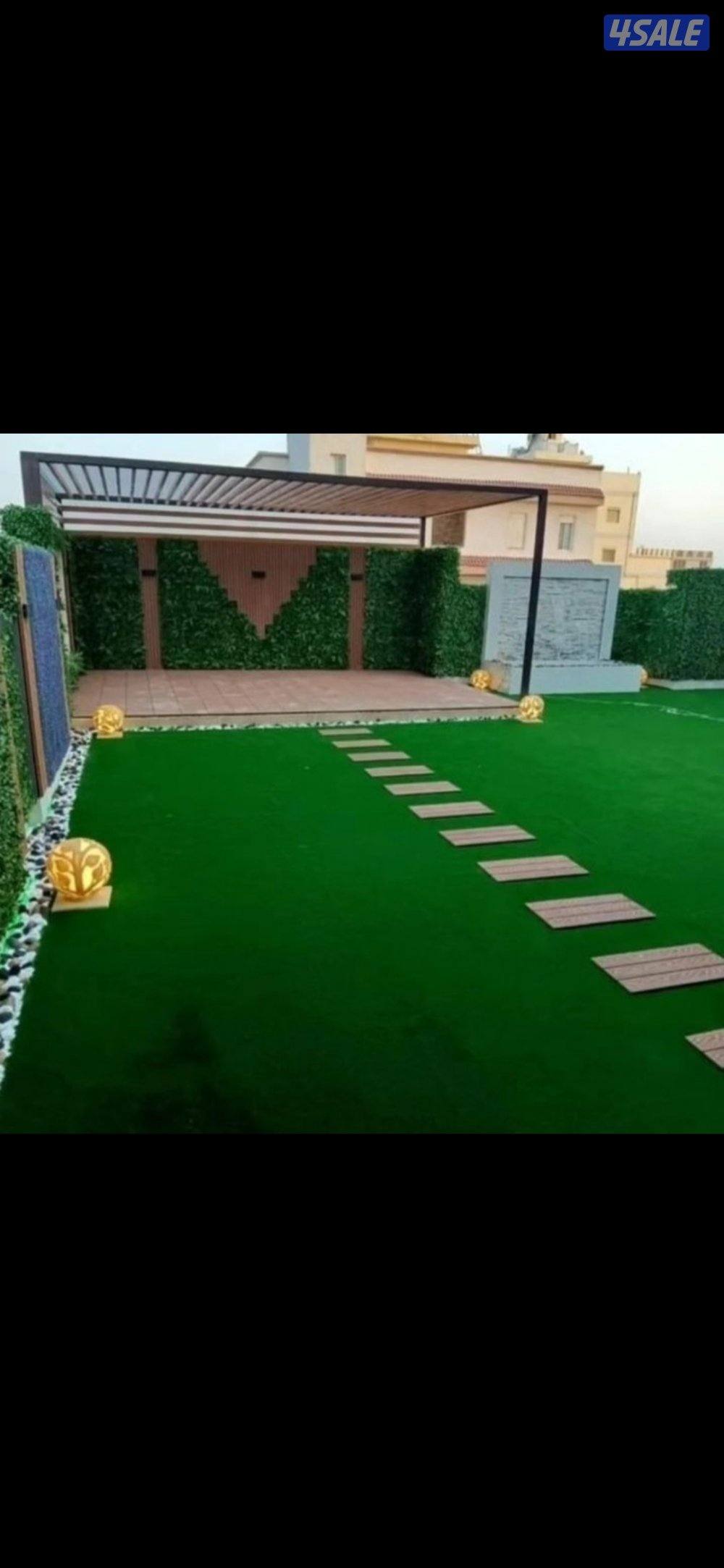 تنسيق حدائق وعمل شلالات ونوفير زراع التيل الطبيعي وتركيب  التيل الصناع1