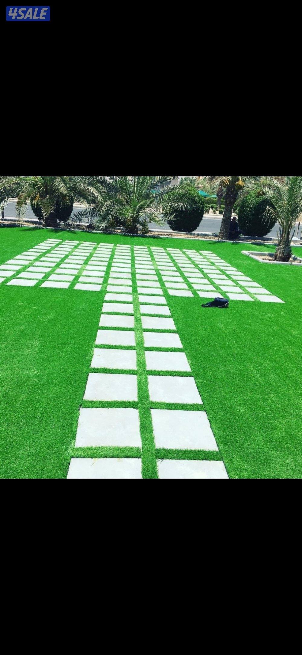 تنسيق حدائق وعمل شلالات ونوفير زراع التيل الطبيعي وتركيب  التيل الصناع2