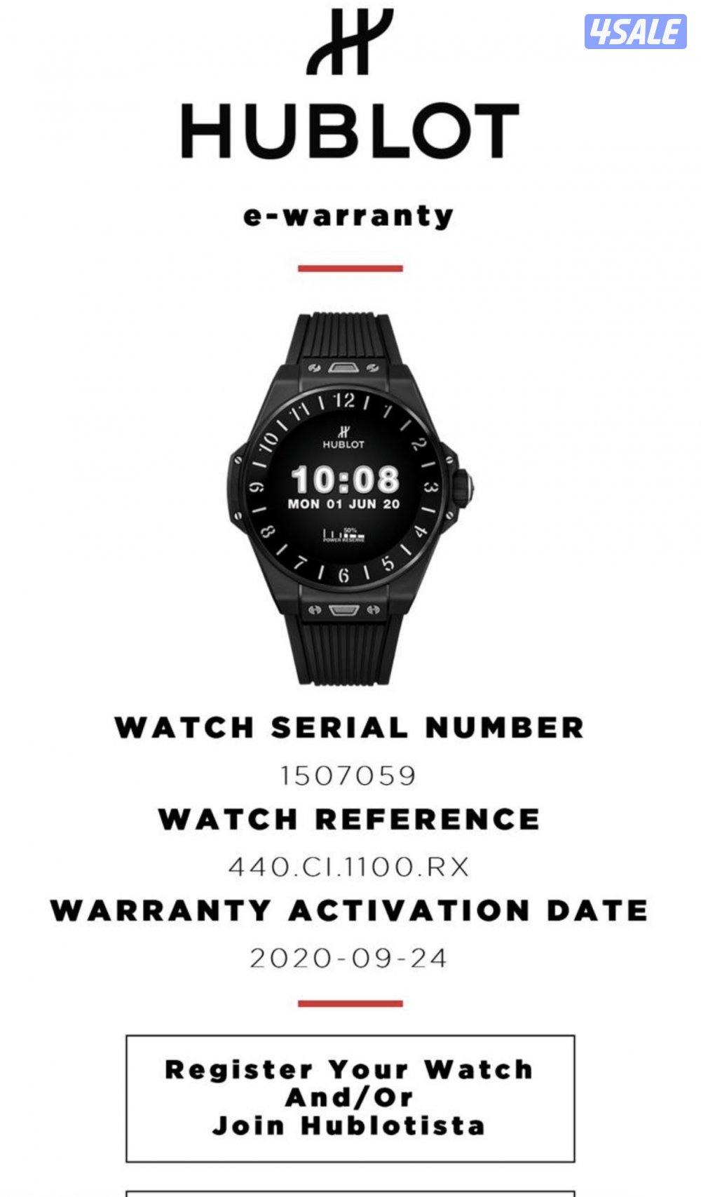 ساعة هوبلو سمارت بلاك سيراميك2